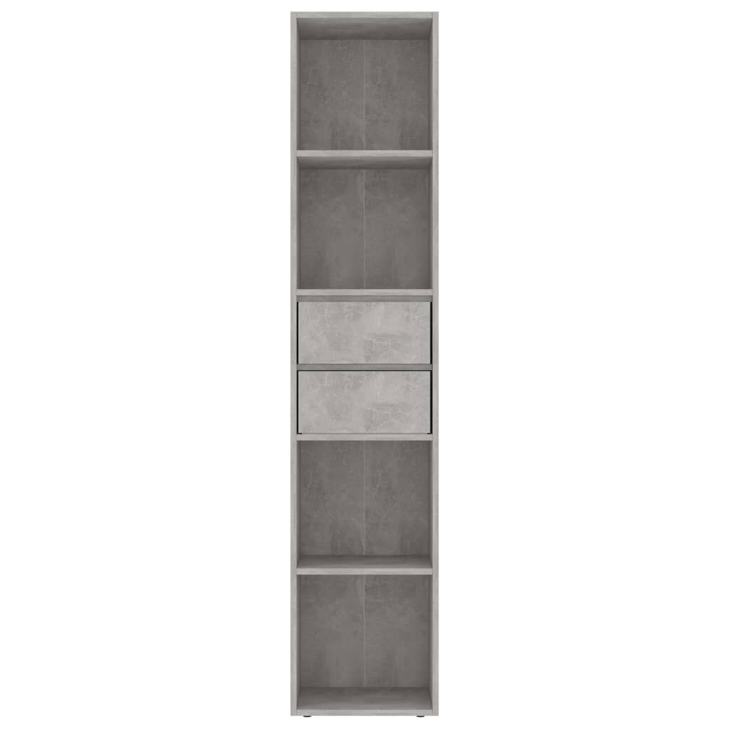 Book Cabinet Concrete Grey 36x30x171 cm Engineered Wood